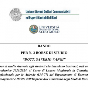 Borse di Studio - Dott. Saverio Vangi - A.A. 2023/2024